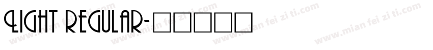 Light regular字体转换